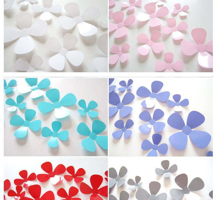 Hoa 3D 4 cánh bộ 12 bông